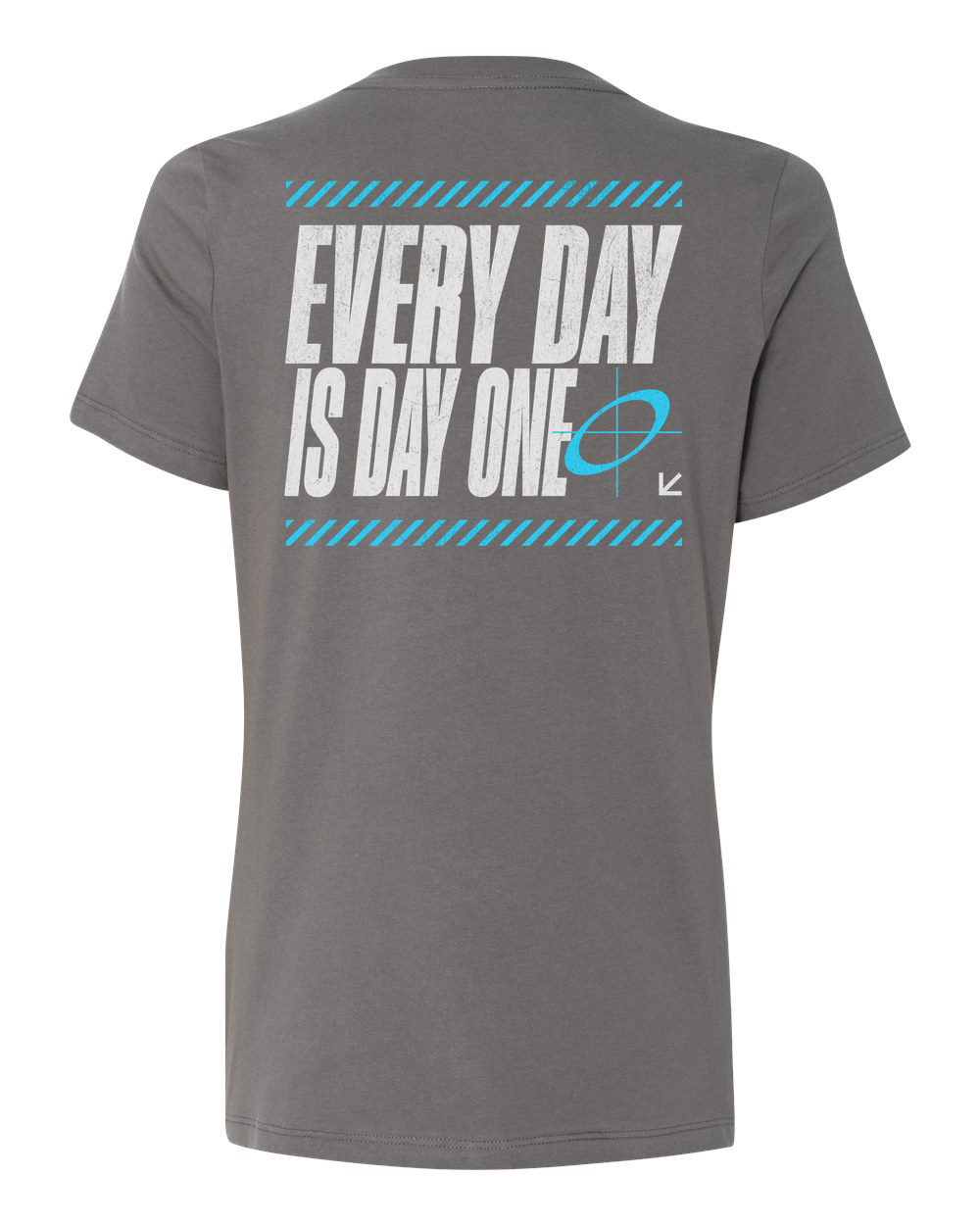 SR Fitness - Every Day is Day One Women's V-Neck Asphalt (BC6405B)