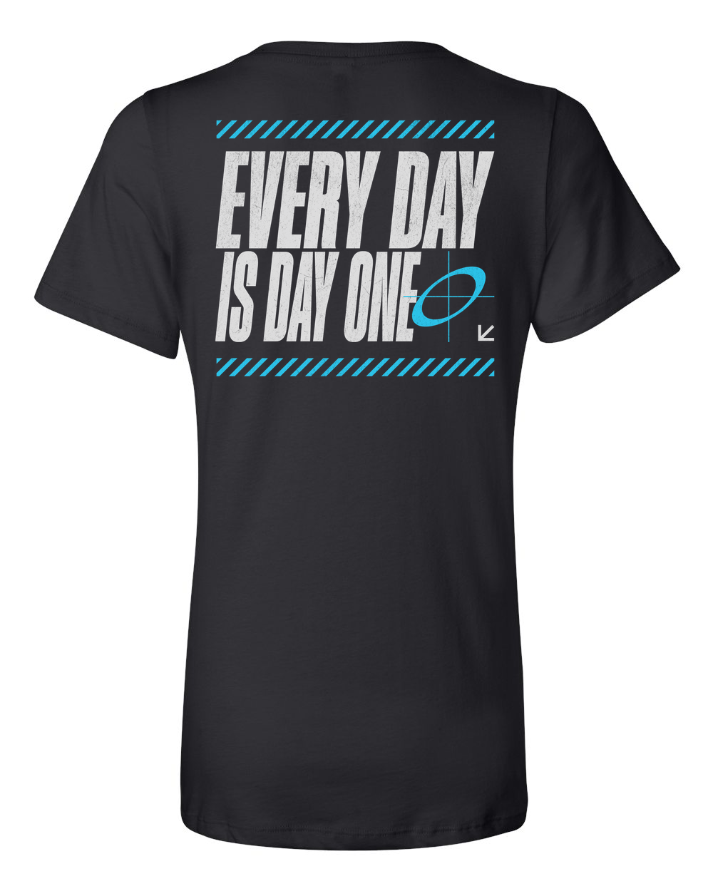 SR Fitness - Every Day is Day One Women's V-Neck Black (BC6405B)