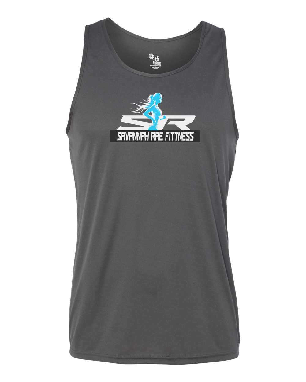 Savannah Rae Fitness Banner B-Core Tank Top - AA8662 Graphite