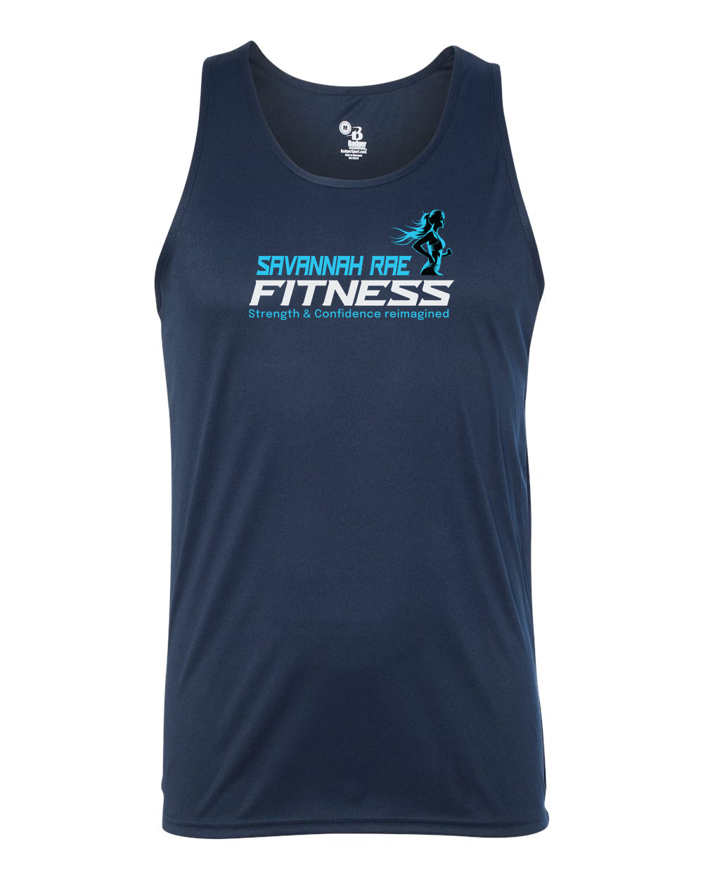Savannah Rae Fitness Logo Blue and Black B-Core Tank Top - AA8662 Navy