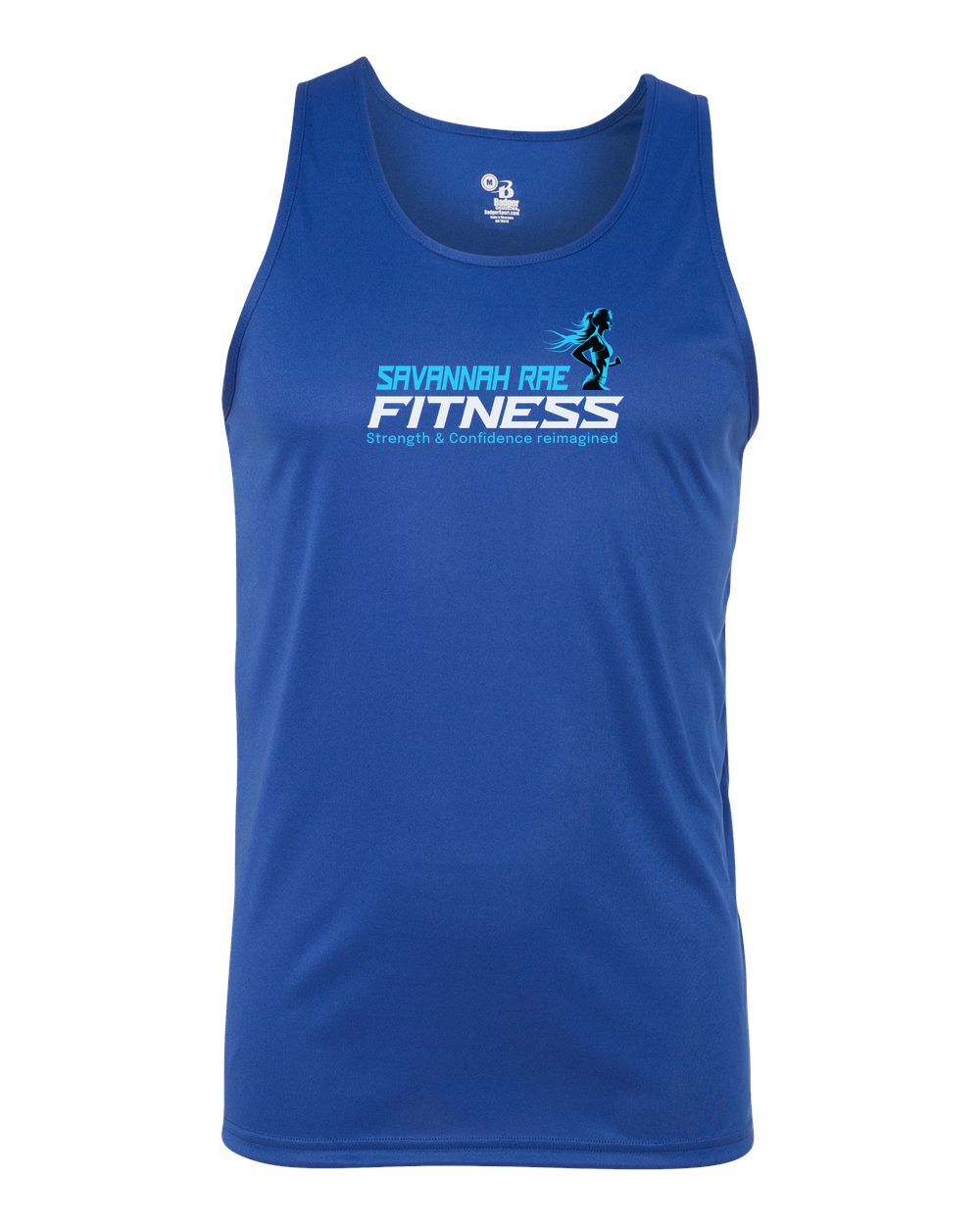 Savannah Rae Fitness Logo Blue and Black B-Core Tank Top - AA8662 Royal