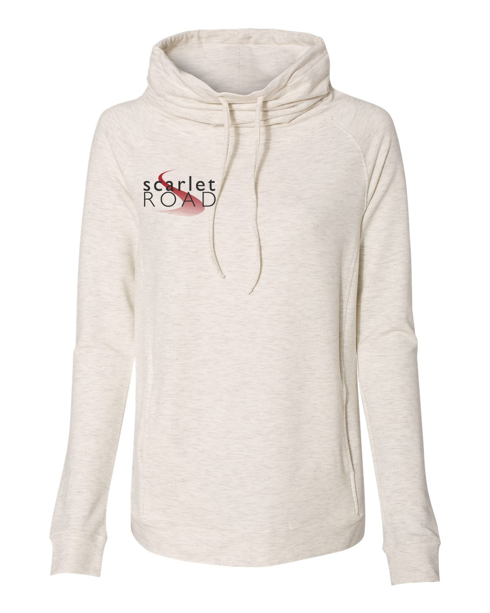 Scarlet Road (Black Logo) Women's Hoodie Oatmeal (WPW18706)