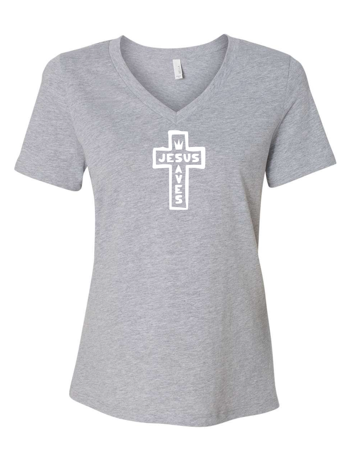 Women's "Jesus Saves" V-Neck T-Shirt