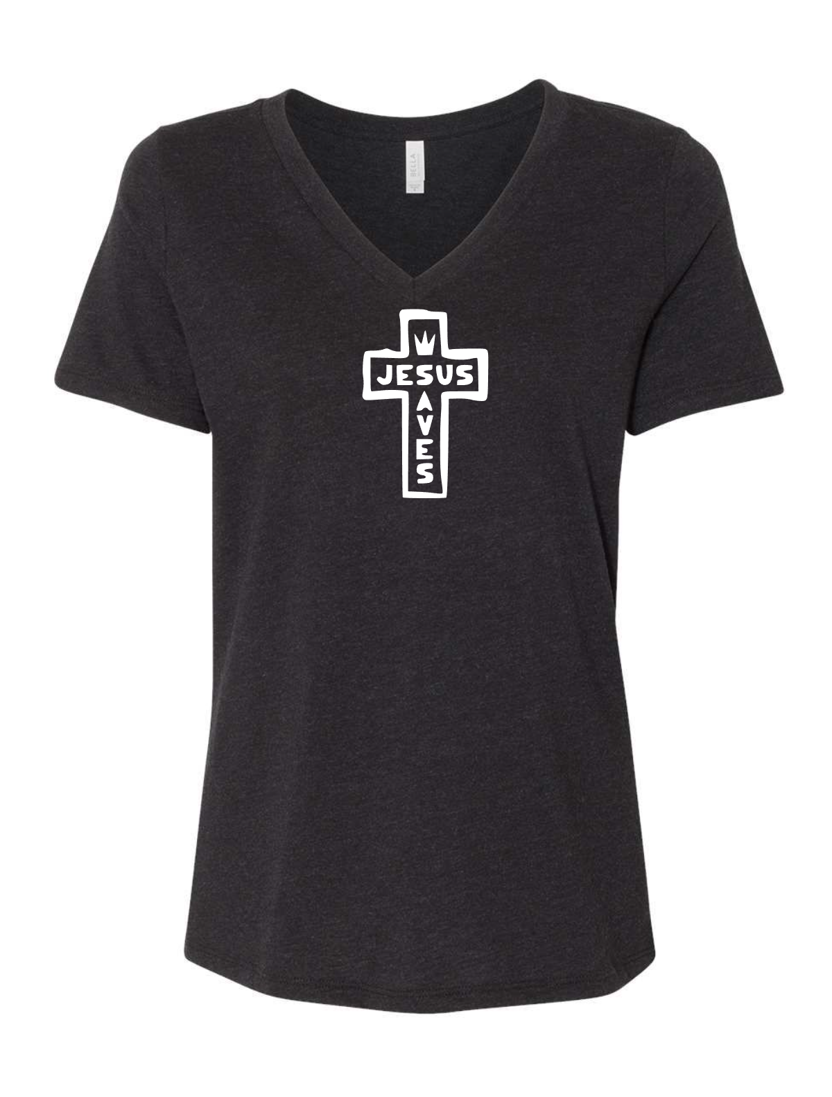 Women's "Jesus Saves" V-Neck T-Shirt