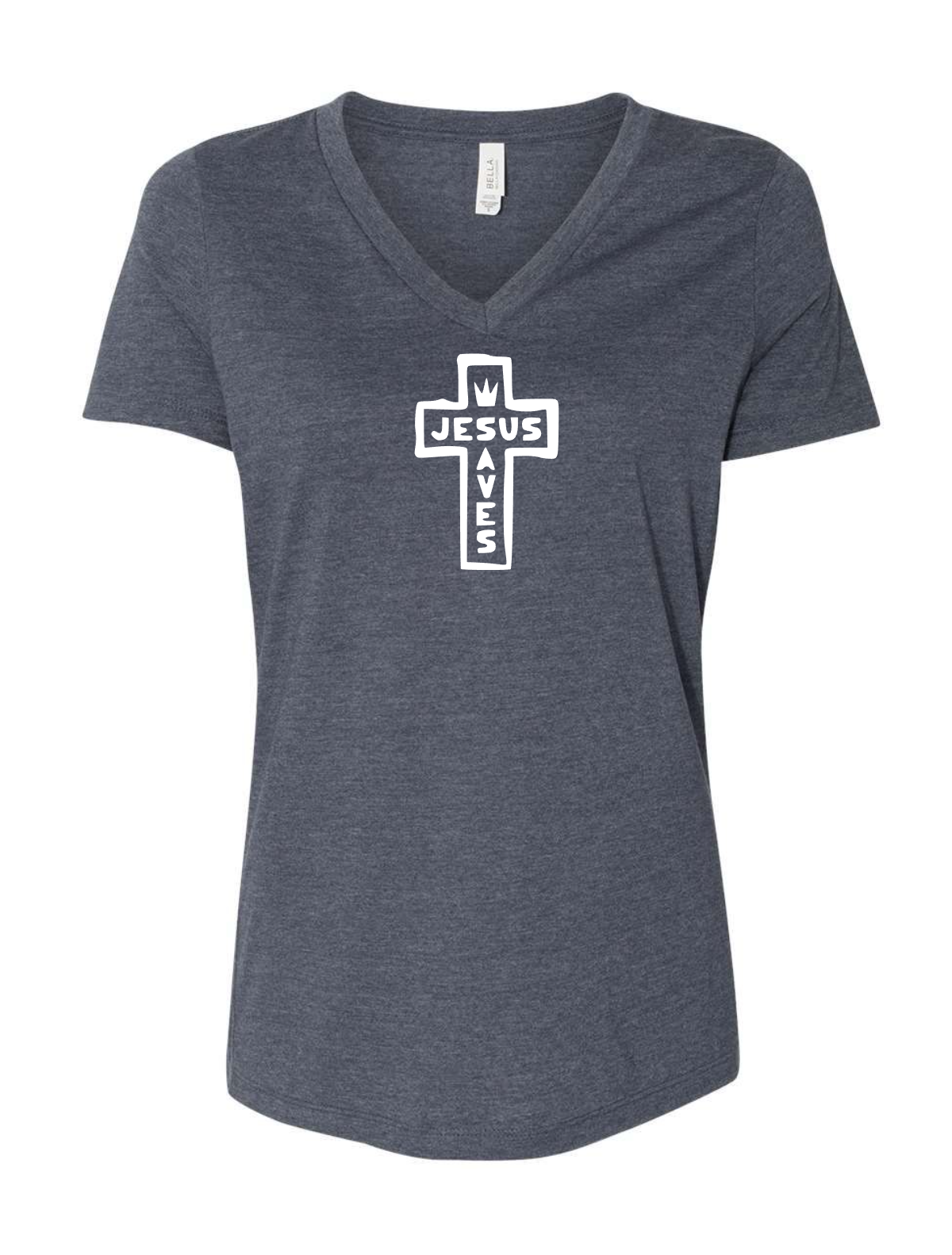 Women's "Jesus Saves" V-Neck T-Shirt