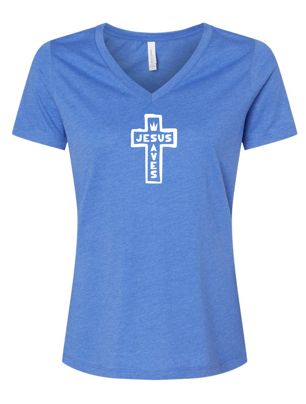 Women's "Jesus Saves" V-Neck T-Shirt