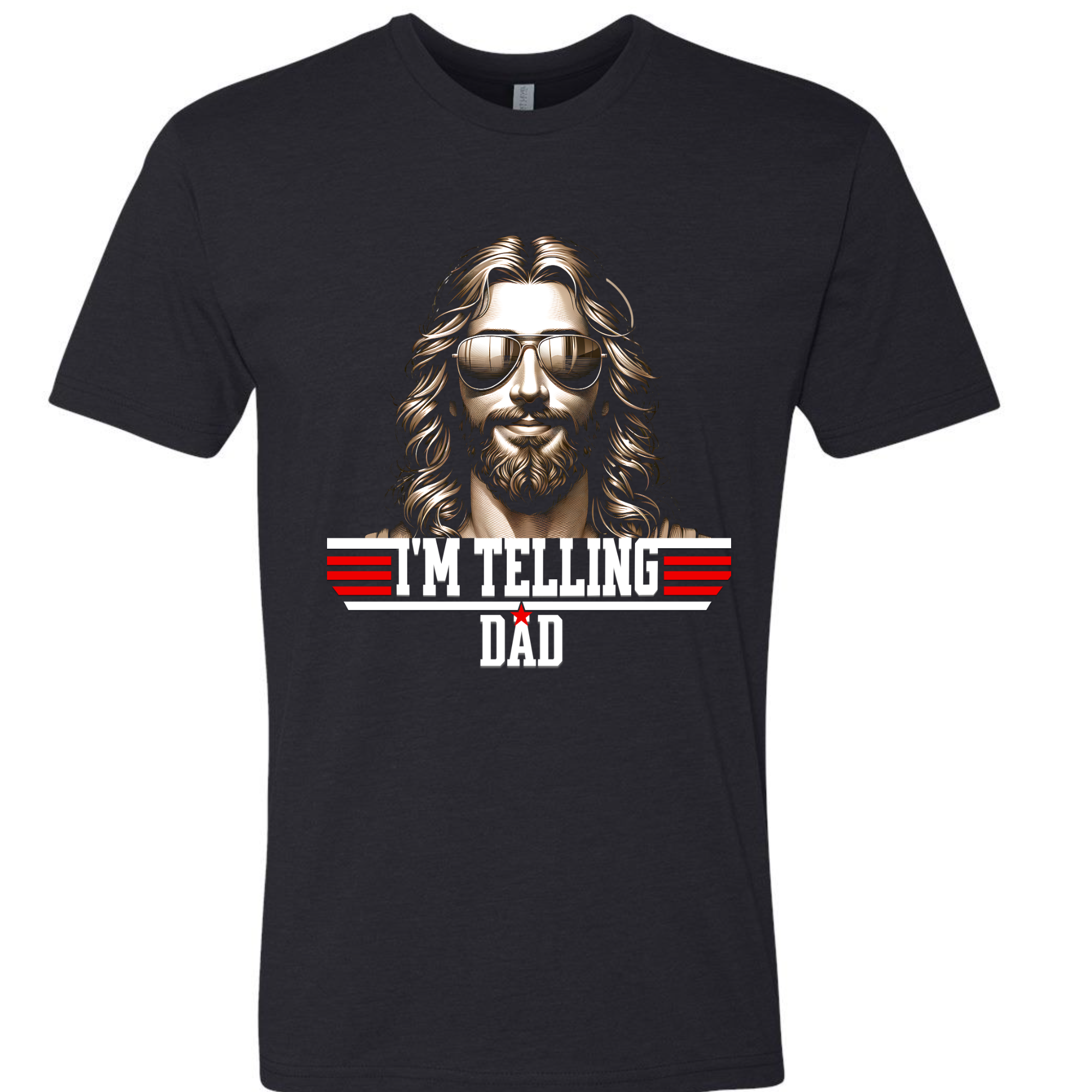I Am Telling Dad Top Gun Jesus T Shirt For Fans Parody