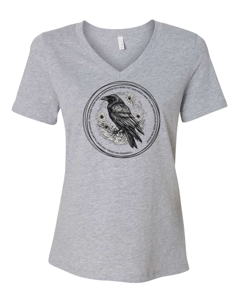 The Crow Women's V-Neck Athletic Heather (BC6405CVCF)