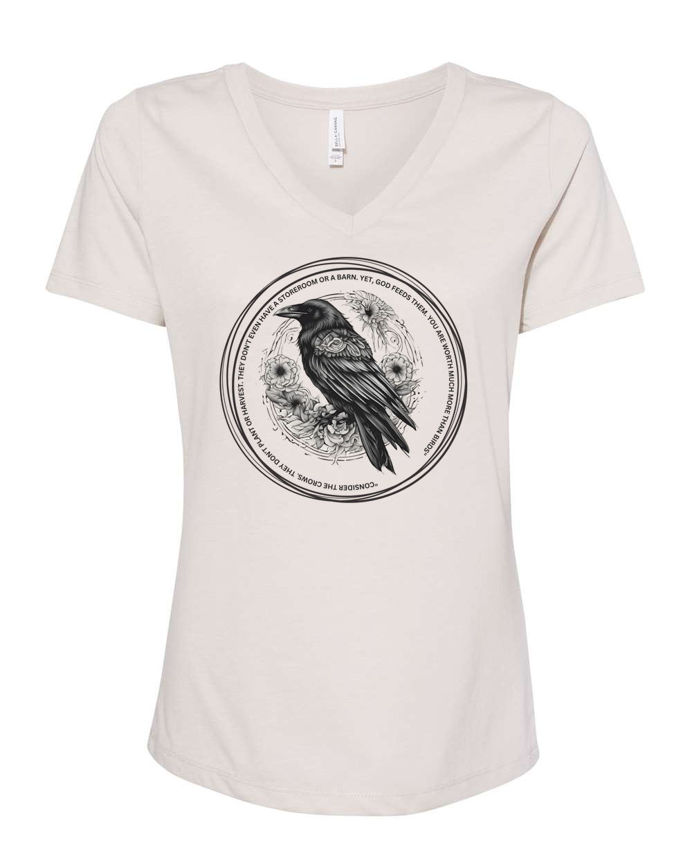 The Crow Women's V-Neck Heather Dust (BC6405CVCF)