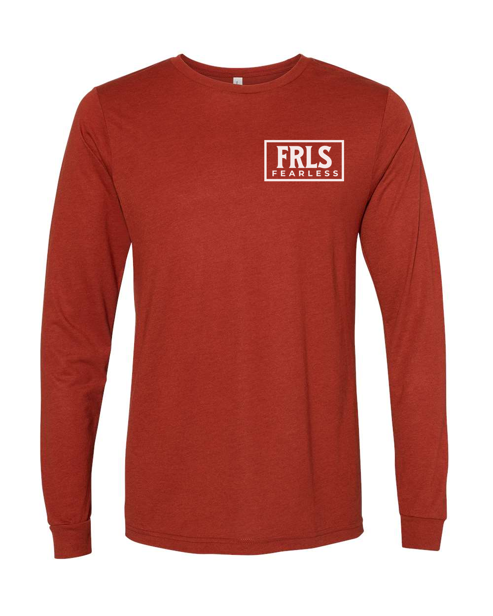 White Fearless Logo Long Sleeve T-Shirt - Shirtify