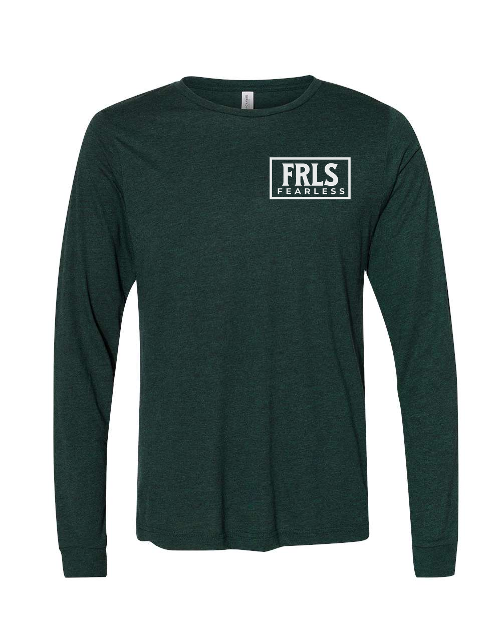 White Fearless Logo Long Sleeve T-Shirt - Shirtify