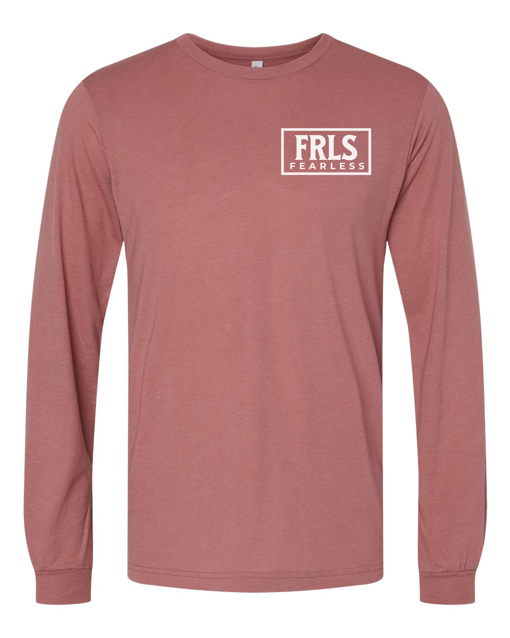White Fearless Logo Long Sleeve T-Shirt - Shirtify
