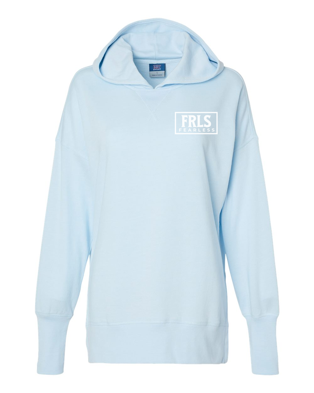 White Fearless Logo Women's Cropped or Lightweight Hoodie - Shirtify