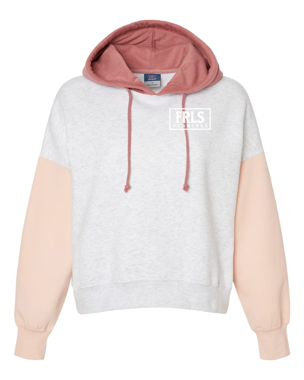 White Fearless Logo Women's Cropped or Lightweight Hoodie - Shirtify