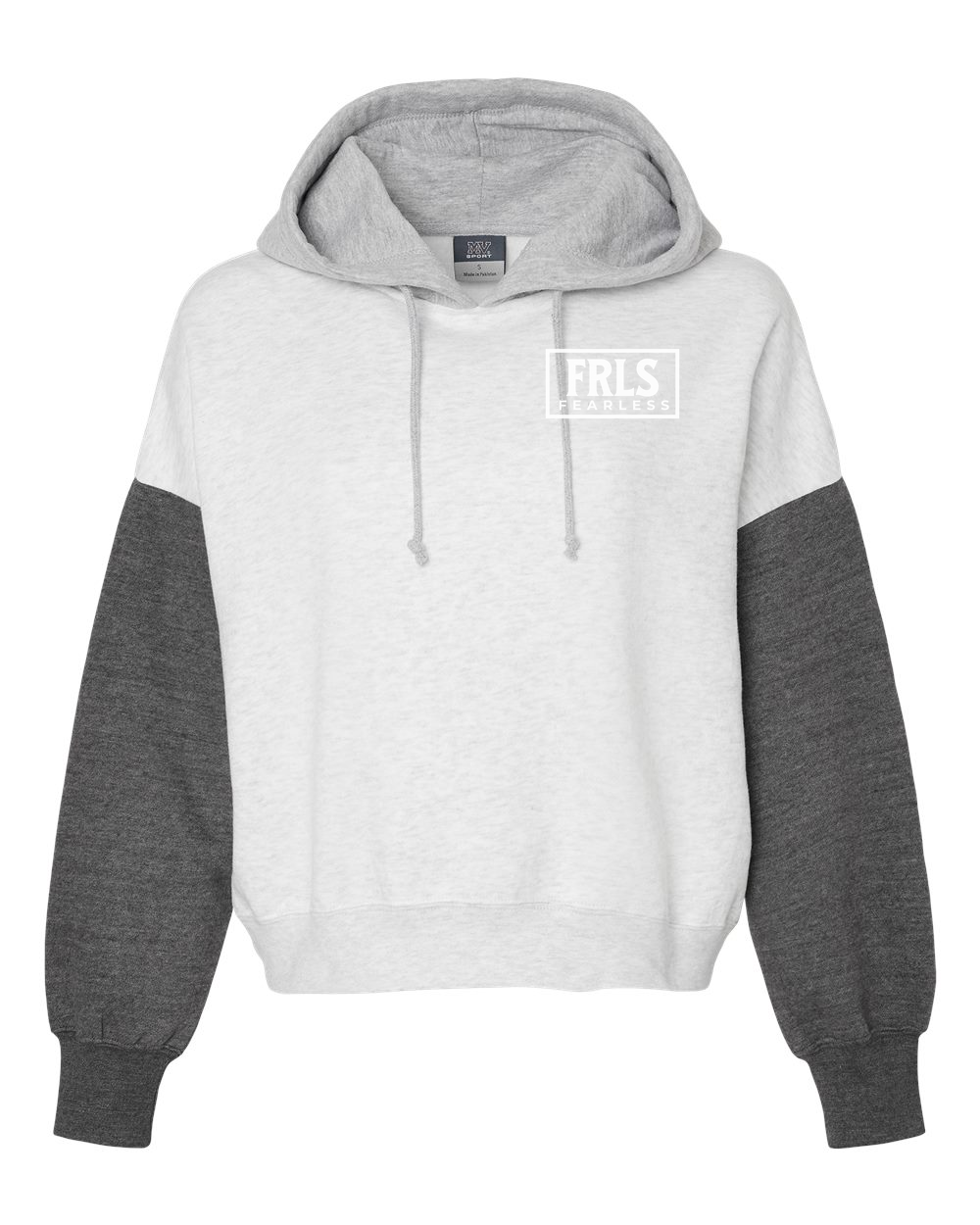 White Fearless Logo Women's Cropped or Lightweight Hoodie - Shirtify