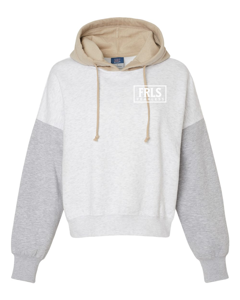 White Fearless Logo Women's Cropped or Lightweight Hoodie - Shirtify