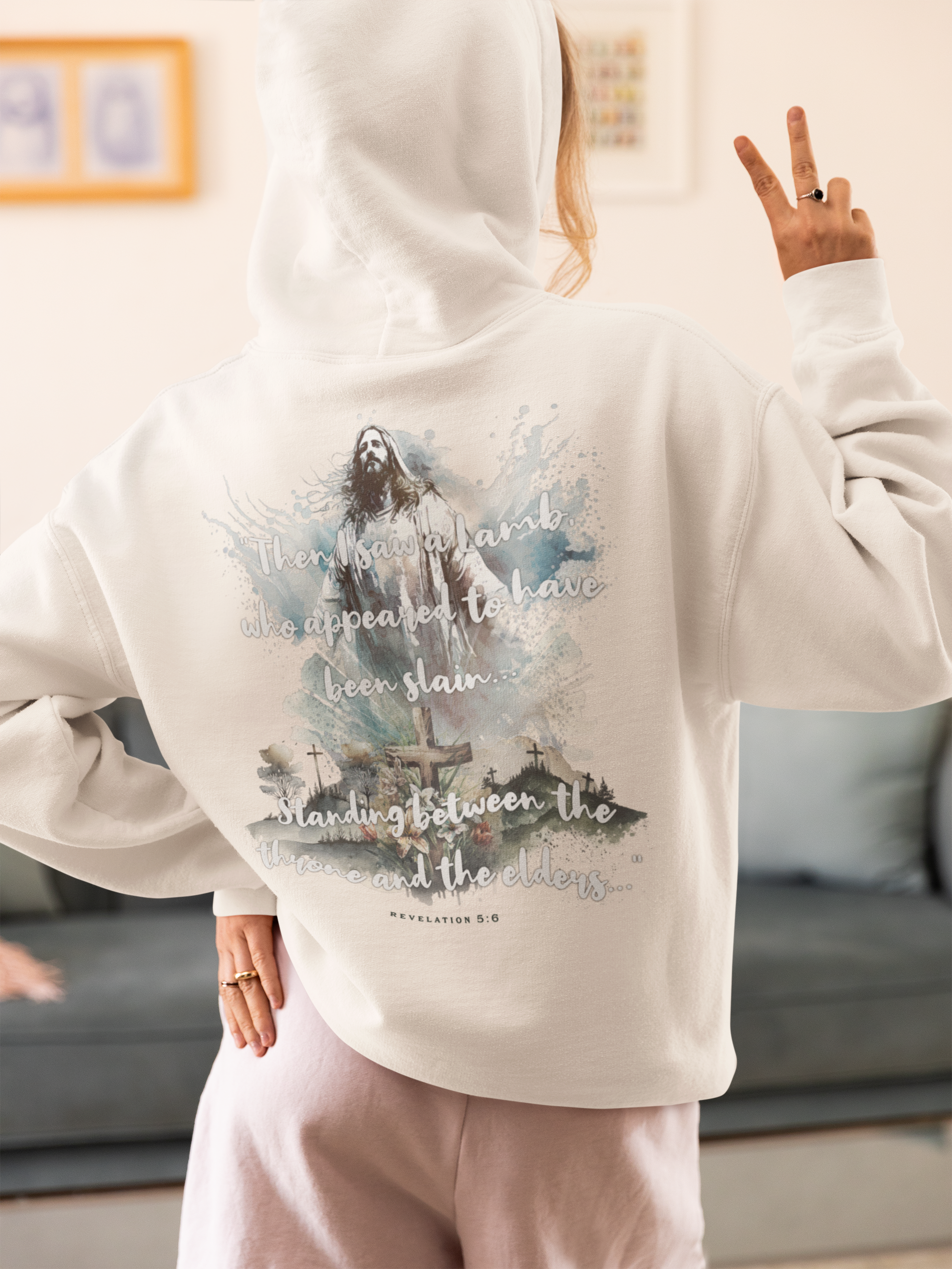 Fearless - Revelation - He Is ALIVE IND330BLV Bone Hoodie