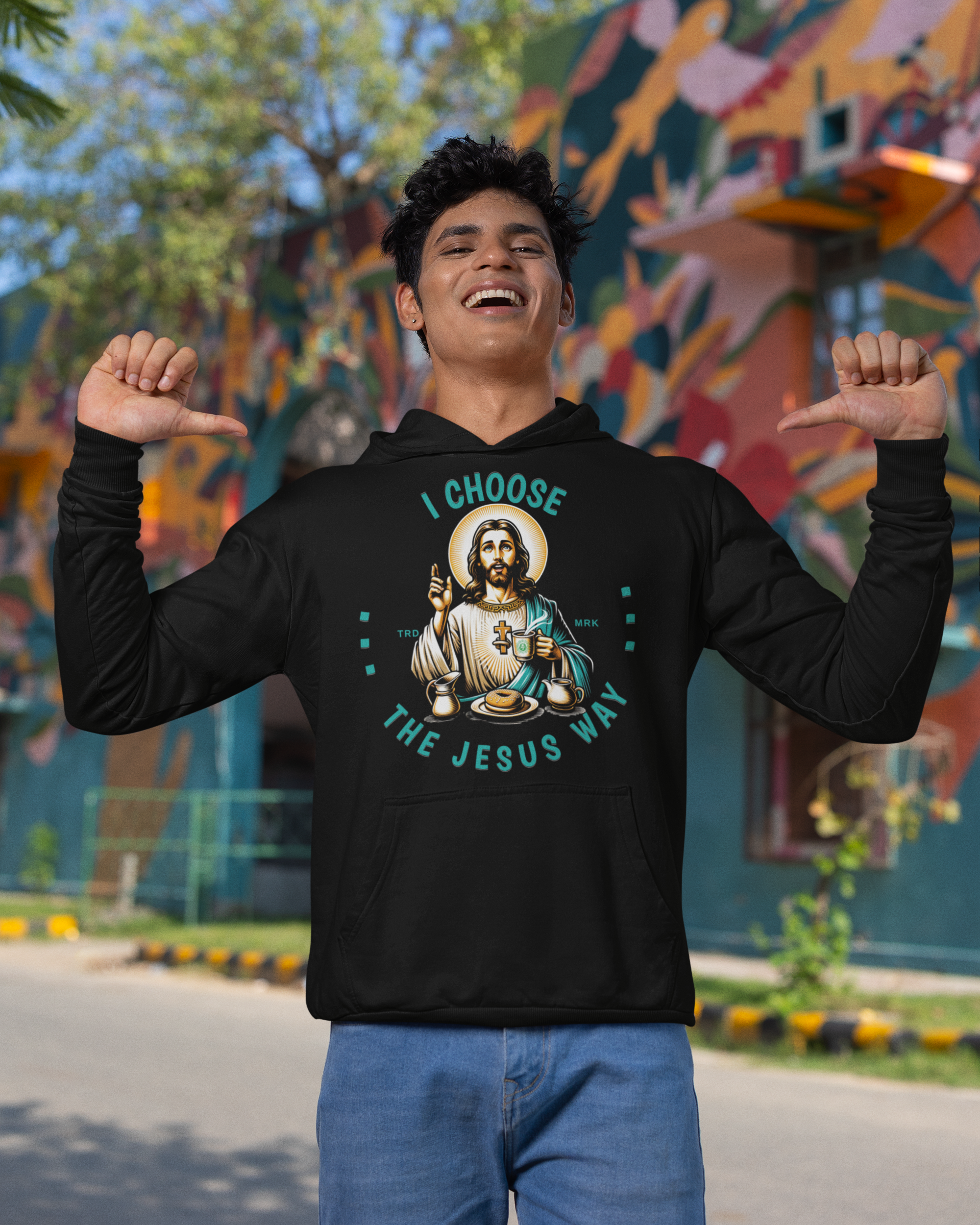 I choose the Jesus way and Coffee Hoodie - Shirtify